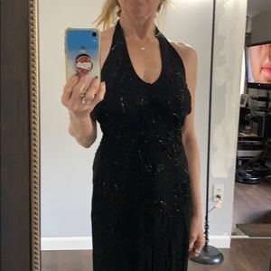 Black beaded Gown Custom made